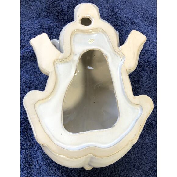 Pig Ceramic White Shiny Glazed Finish Farmhouse Decor 12" X 8.5" - Picture 6 of 7